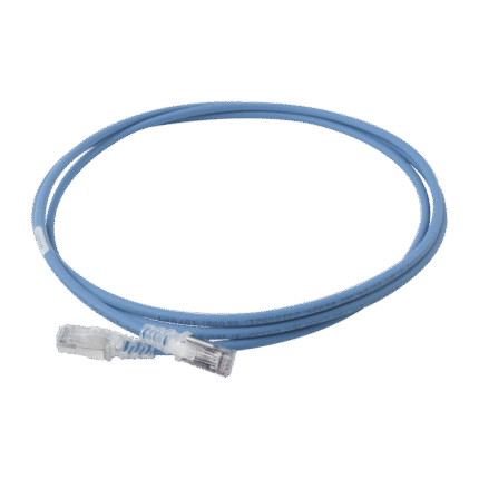 Patch Cord Siemon Blindado, F/UTP, 28 AWG, Ultradelgado, Categoría 6A, Azul, 2 metros