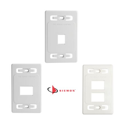 Faceplate Siemon MAX, Vertical Blanco, 1, 2 y 4 Puertos