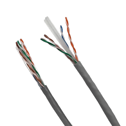 Cable Utp Cat6 Interior Sin Blindar 305M 24Awg Bc Chaqueta Lszh Color Gris Ul Csa Ft1