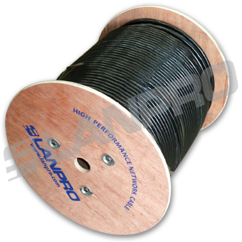 Cable F/Utp Cat6 Blindado Para Exteriores Rollo 305M 24Awg Bc Doble Chaqueta Cmx+Pe Negro Testeado