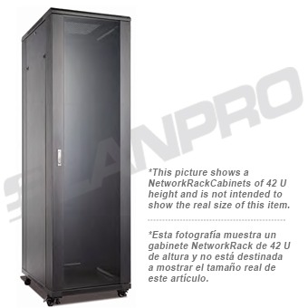 GABINETE DE PISO PROFUNDIDAD 1000MM ANCHO 800MM ALTURA 45U 4 VENTILADORES 2 ORGANIZADORES VERTICAL